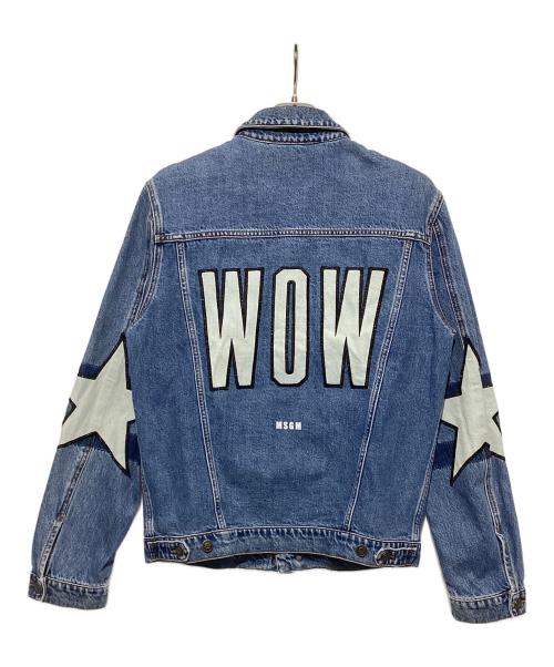 MSGM（エムエスジーエム）MSGM (エムエスジーエム) スリーブスターデニムジャケット インディゴ サイズ:46の古着・服飾アイテム