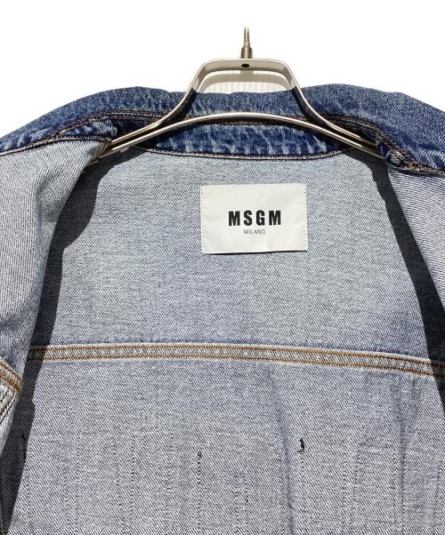 MSGM（エムエスジーエム）MSGM (エムエスジーエム) スリーブスターデニムジャケット インディゴ サイズ:46の古着・服飾アイテム