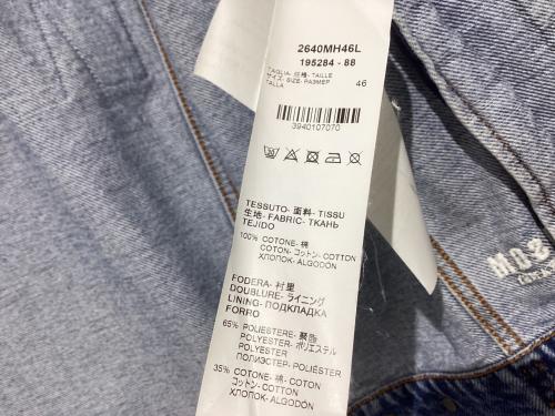 MSGM（エムエスジーエム）MSGM (エムエスジーエム) スリーブスターデニムジャケット インディゴ サイズ:46の古着・服飾アイテム