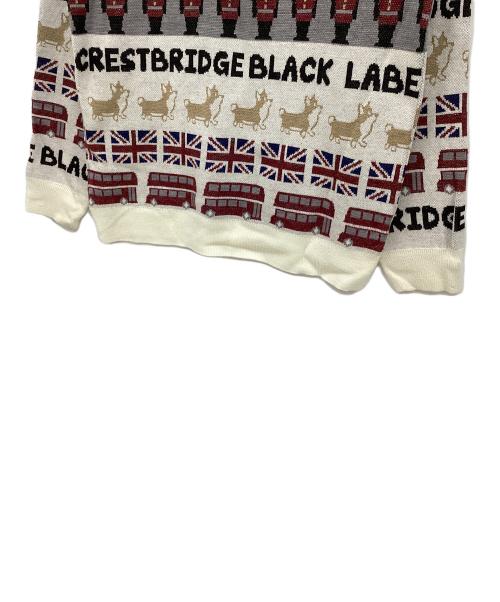 BLACK LABEL CRESTBRIDGE（ブラックレーベル クレストブリッジ）BLACK LABEL CRESTBRIDGE (ブラックレーベル クレストブリッジ) ブリティッシュフェスティブニット ホワイト×レッド×ネイビー サイズ:Mの古着・服飾アイテム