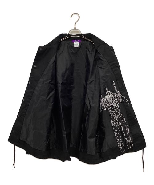 HOLLYWOOD STAR OFFICIAL RADIO EVA（ハリウッドスターオフィシャルラジオエヴァ）HOLLYWOOD STAR OFFICIAL RADIO EVA (ハリウッドスターオフィシャルラジオエヴァ) コーチジャケット ブラック×ホワイト サイズ:Lの古着・服飾アイテム