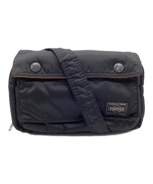PORTER（ポーター）PORTER (ポーター) タンカーショルダーバッグ ブラック×オレンジの古着・服飾アイテム