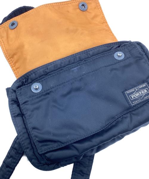 PORTER（ポーター）PORTER (ポーター) タンカーショルダーバッグ ブラック×オレンジの古着・服飾アイテム