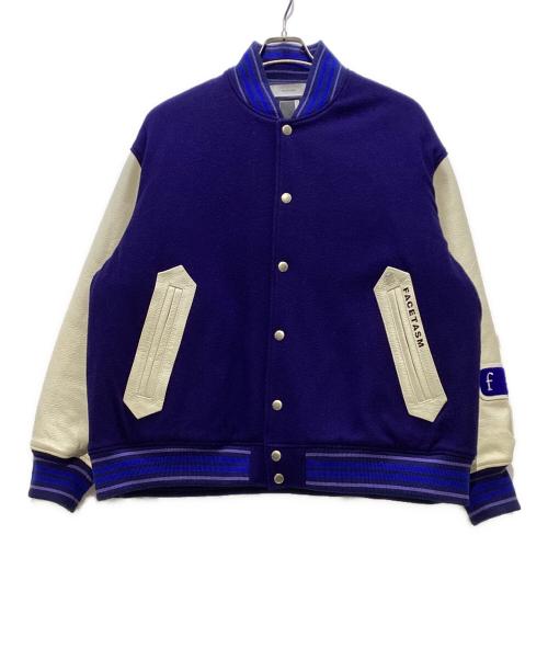 FACETASM（ファセッタズム）FACETASM (ファセッタズム) STAY GOLD STADIUM JACKET ブルー×ホワイト サイズ:4の古着・服飾アイテム