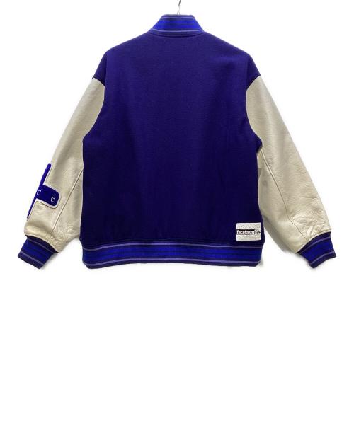 FACETASM（ファセッタズム）FACETASM (ファセッタズム) STAY GOLD STADIUM JACKET ブルー×ホワイト サイズ:4の古着・服飾アイテム