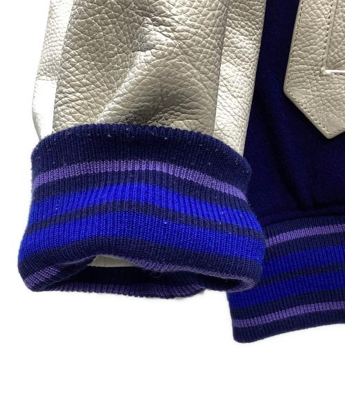 FACETASM（ファセッタズム）FACETASM (ファセッタズム) STAY GOLD STADIUM JACKET ブルー×ホワイト サイズ:4の古着・服飾アイテム