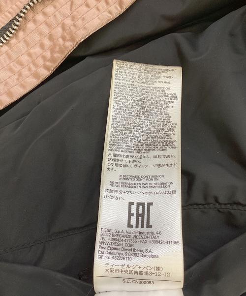 DIESEL（ディーゼル）DIESEL (ディーゼル) MA-1ジャケット ピンク×ブラック サイズ:XSの古着・服飾アイテム