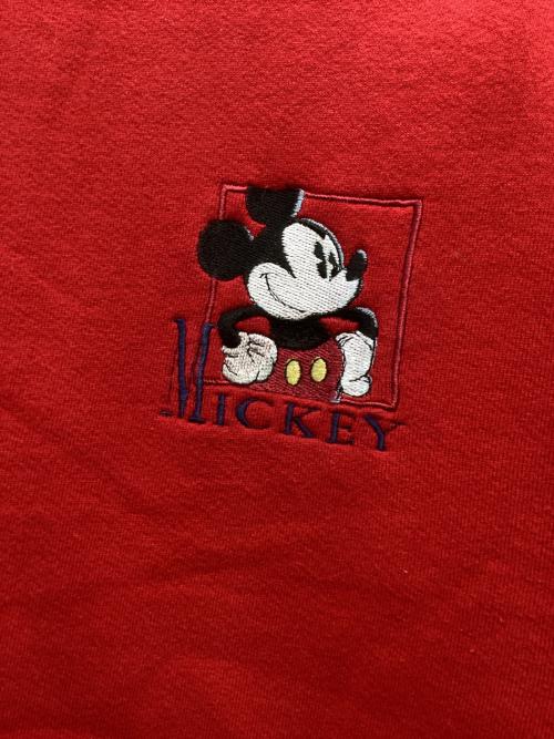 DISNEY（ディズニー）DISNEY (ディズニー) レトロ刺繍スウェット レッド サイズ:SMALLの古着・服飾アイテム
