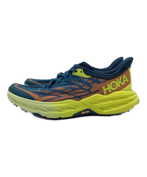 HOKAONEONE（ホカオネオネ）HOKAONEONE (ホカオネオネ) SPEEDGOAT 5 ブルー×イエロー サイズ:US7.5Dの古着・服飾アイテム