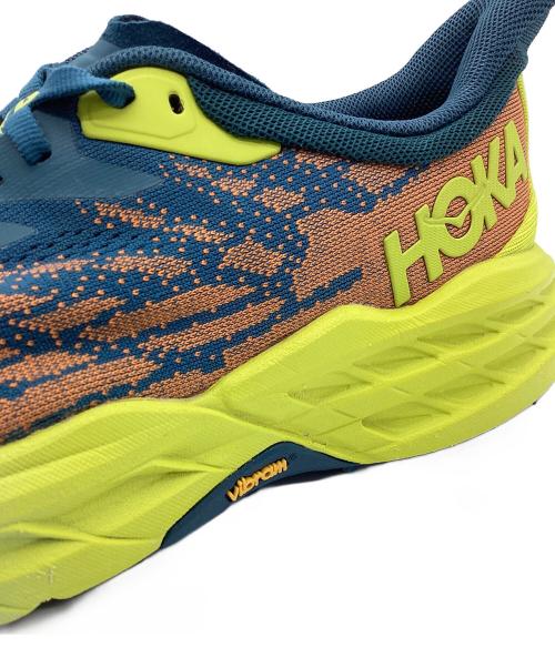 HOKAONEONE（ホカオネオネ）HOKAONEONE (ホカオネオネ) SPEEDGOAT 5 ブルー×イエロー サイズ:US7.5Dの古着・服飾アイテム