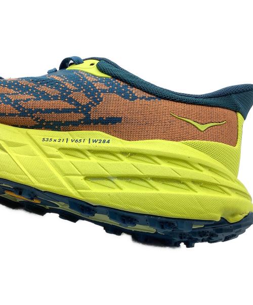 HOKAONEONE（ホカオネオネ）HOKAONEONE (ホカオネオネ) SPEEDGOAT 5 ブルー×イエロー サイズ:US7.5Dの古着・服飾アイテム