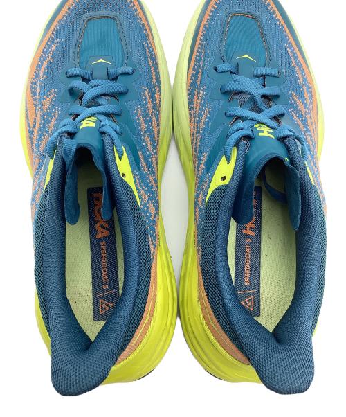HOKAONEONE（ホカオネオネ）HOKAONEONE (ホカオネオネ) SPEEDGOAT 5 ブルー×イエロー サイズ:US7.5Dの古着・服飾アイテム