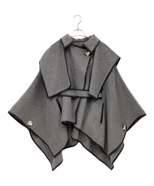 Snidel（スナイデル）Snidel (スナイデル) SWEET (スウィート) 新木優子 (アラキ ユウコ) ポンチョコート グレー サイズ:Fの古着・服飾アイテム