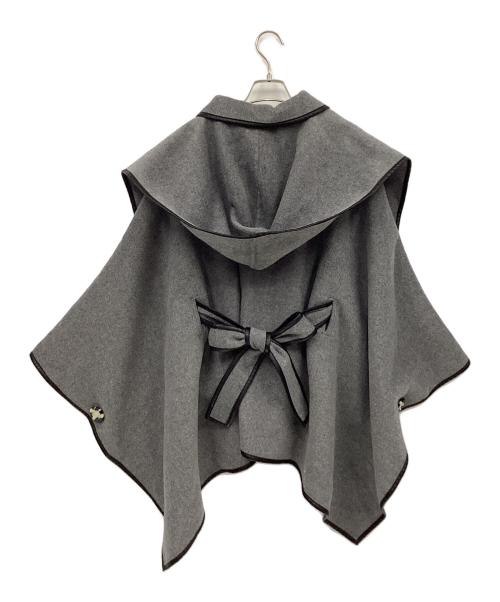 Snidel（スナイデル）Snidel (スナイデル) SWEET (スウィート) 新木優子 (アラキ ユウコ) ポンチョコート グレー サイズ:Fの古着・服飾アイテム