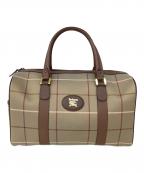Burberry'sバーバリー）の古着「バーバリー/ボストンバッグ」｜ブラウン×カーキ