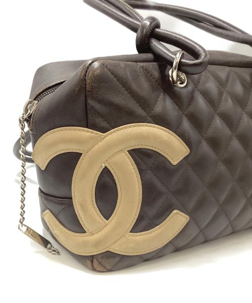 CHANEL（シャネル）CHANEL (シャネル) シャネル/カンボン/ハンドバッグ ブラウン×アイボリーの古着・服飾アイテム