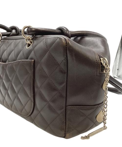 CHANEL（シャネル）CHANEL (シャネル) シャネル/カンボン/ハンドバッグ ブラウン×アイボリーの古着・服飾アイテム