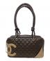CHANEL（シャネル）の古着「シャネル/カンボン/ハンドバッグ」｜ブラウン×アイボリー