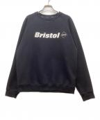 F.C.R.B.エフシーレアルブリストル）の古着「ロゴプリントクルーネックスウェット」｜ブラック