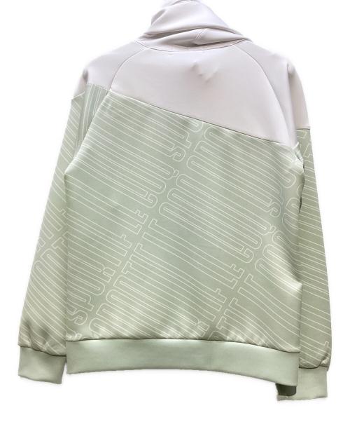 le coq sportif GOLF（ルコック スポルティフ ゴルフ）le coq sportif GOLF (ルコック スポルティフ ゴルフ) マシュマロタッチグラフィックジャケット ホワイト×グリーン サイズ:M 未使用品の古着・服飾アイテム