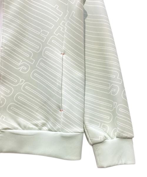 le coq sportif GOLF（ルコック スポルティフ ゴルフ）le coq sportif GOLF (ルコック スポルティフ ゴルフ) マシュマロタッチグラフィックジャケット ホワイト×グリーン サイズ:M 未使用品の古着・服飾アイテム