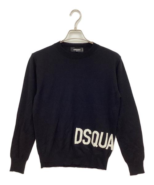 DSQUARED2（ディースクエアード）DSQUARED2 (ディースクエアード) クルーネックニット ブラック サイズ:XSの古着・服飾アイテム
