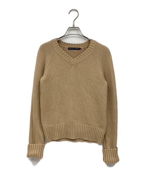 RALPH LAUREN（ラルフローレン）RALPH LAUREN (ラルフローレン) カシミヤ混セーター ブラウン サイズ:Lの古着・服飾アイテム