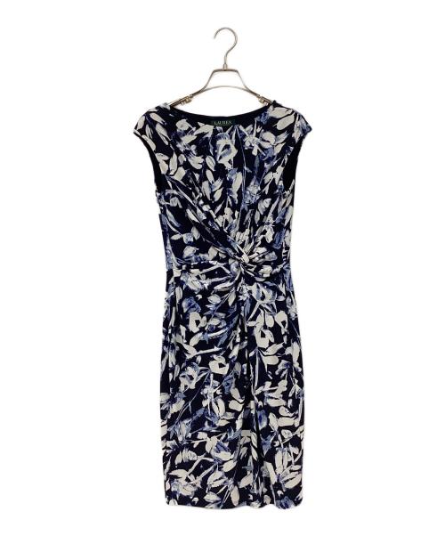 LAUREN RALPH LAUREN（ローレンラルフローレン）LAUREN RALPH LAUREN (ローレンラルフローレン) ワンピース ネイビー×ホワイト サイズ:2の古着・服飾アイテム