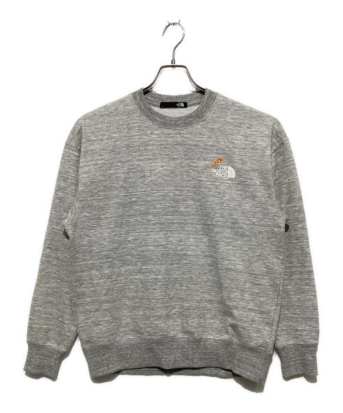 THE NORTH FACE（ザ ノース フェイス）THE NORTH FACE (ザ ノース フェイス) フラワー ロゴ クルースウェット グレー サイズ:Sの古着・服飾アイテム