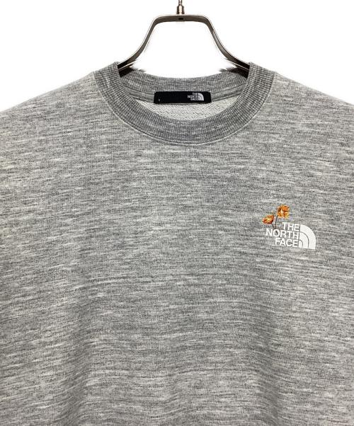 THE NORTH FACE（ザ ノース フェイス）THE NORTH FACE (ザ ノース フェイス) フラワー ロゴ クルースウェット グレー サイズ:Sの古着・服飾アイテム