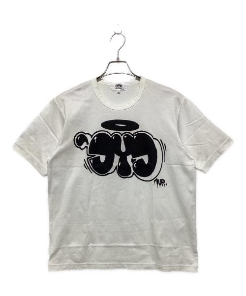 eYe COMME des GARCONS JUNYAWATANABE MAN（アイ コム デ ギャルソン ジュンヤ ワタナベ マン）eYe COMME des GARCONS JUNYAWATANABE MAN (アイ コム デ ギャルソン ジュンヤ ワタナベ マン) プリントTシャツ ホワイト サイズ:Mの古着・服飾アイテム