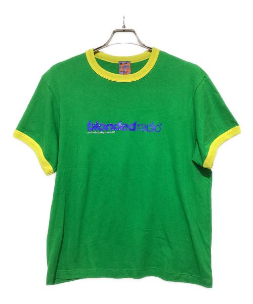 blonded radio（ブロンド ラジオ）blonded radio (ブロンド ラジオ) 半袖カットソー グリーン×イエロー サイズ:XLの古着・服飾アイテム