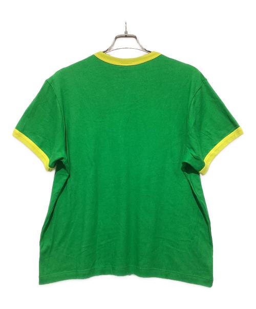 blonded radio（ブロンド ラジオ）blonded radio (ブロンド ラジオ) 半袖カットソー グリーン×イエロー サイズ:XLの古着・服飾アイテム