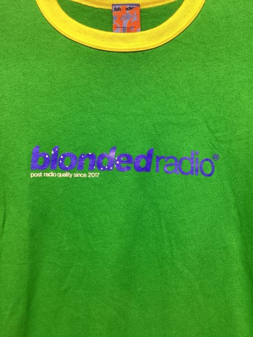 blonded radio（ブロンド ラジオ）blonded radio (ブロンド ラジオ) 半袖カットソー グリーン×イエロー サイズ:XLの古着・服飾アイテム