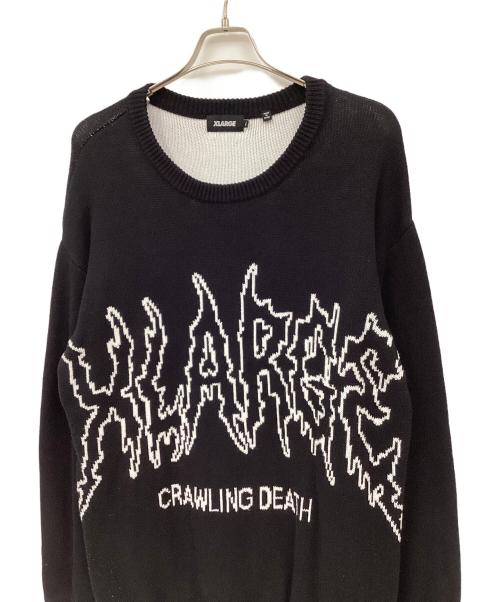 X-LARGE（エクストララージ）X-LARGE (エクストララージ) セーター ブラック×ホワイト サイズ:XLの古着・服飾アイテム