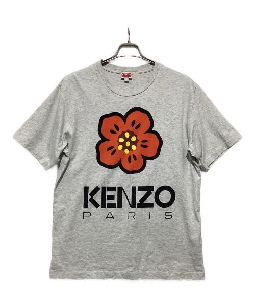 KENZO（ケンゾー）KENZO (ケンゾー) プリントTシャツ グレー×オレンジ サイズ:Lの古着・服飾アイテム