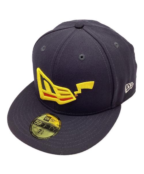New Era（ニューエラ）New Era (ニューエラ) ポケットモンスター (ポケットモンスター) キャップ ブラック×イエロー サイズ:7　5/8(60.6㎝)の古着・服飾アイテム