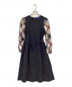 BLUE LABEL CRESTBRIDGEブルーレーベルクレストブリッジ）の古着「コンパクトライトポンチサックドレス」｜ブラック