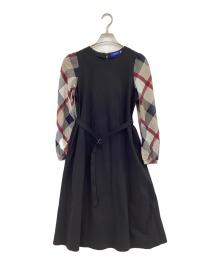 BLUE LABEL CRESTBRIDGE（ブルーレーベルクレストブリッジ）の古着「コンパクトライトポンチサックドレス」｜ブラック