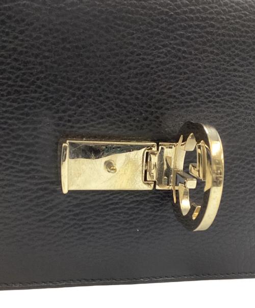 GUCCI（グッチ）GUCCI (グッチ) グッチ/510304/インターロッキングGチェーンバッグ ブラック×ゴールドの古着・服飾アイテム