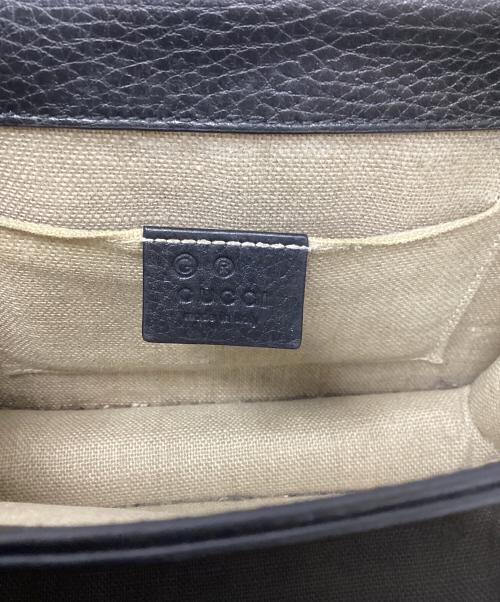 GUCCI（グッチ）GUCCI (グッチ) グッチ/510304/インターロッキングGチェーンバッグ ブラック×ゴールドの古着・服飾アイテム