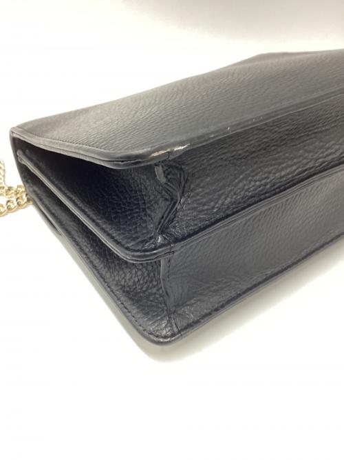 GUCCI（グッチ）GUCCI (グッチ) グッチ/510304/インターロッキングGチェーンバッグ ブラック×ゴールドの古着・服飾アイテム
