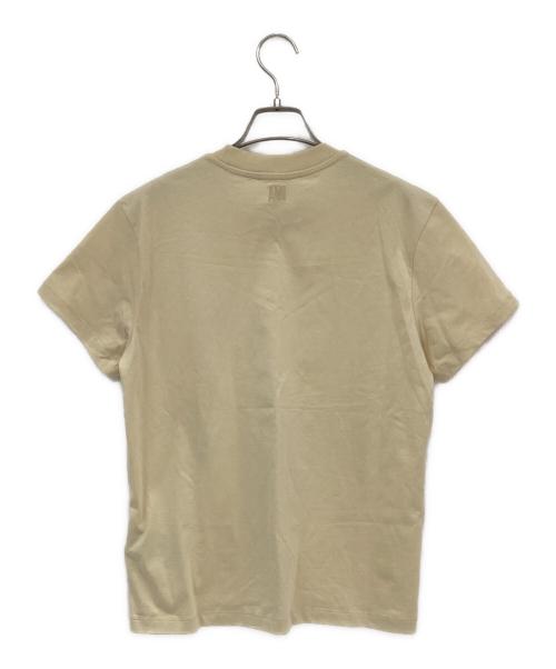 ami（アミ）ami (アミ) コットンジャージー Tシャツ ベージュ×レッド サイズ:Sの古着・服飾アイテム