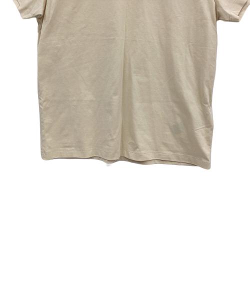 ami（アミ）ami (アミ) コットンジャージー Tシャツ ベージュ×レッド サイズ:Sの古着・服飾アイテム