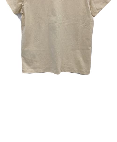 ami（アミ）ami (アミ) コットンジャージー Tシャツ ベージュ×レッド サイズ:Sの古着・服飾アイテム