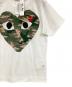 中古・古着 PLAY COMME des GARCONS (プレイコムデギャルソン) CAMO HEART TEE ホワイト×グリーン サイズ:XS 未使用品：8000円