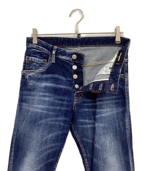DSQUARED2（ディースクエアード）DSQUARED2 (ディースクエアード) スキニーデニムパンツ インディゴ サイズ:46の古着・服飾アイテム