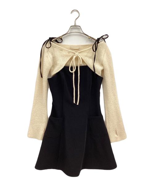 ANDMARY（アンドマリー）ANDMARY (アンドマリー) Lamia knit set mini dress ブラック サイズ:FREEの古着・服飾アイテム
