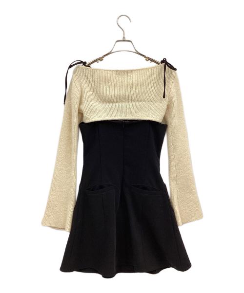 ANDMARY（アンドマリー）ANDMARY (アンドマリー) Lamia knit set mini dress ブラック サイズ:FREEの古着・服飾アイテム