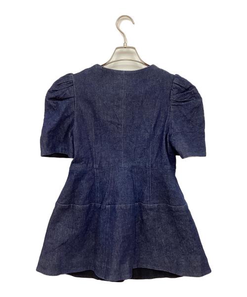 CELFORD（セルフォード）CELFORD (セルフォード) ペプラムハーフスリーブジャケット ネイビー サイズ:36の古着・服飾アイテム